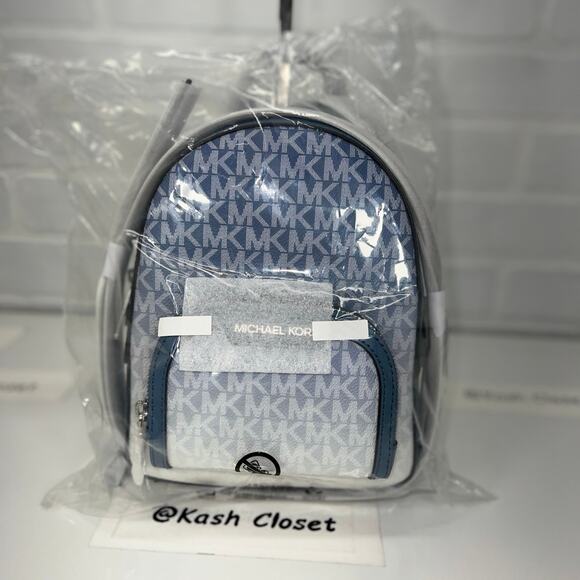 Michael Kors Backpack Jaycee Extra-Small Ombré Logo Convertible Backpack Denim